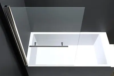 Shower screen on bathtub edge tempered glass hot selling