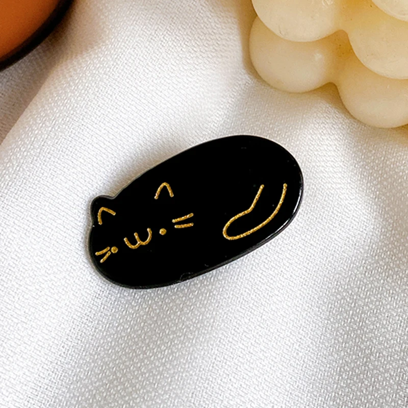 Ins Hot Selling Cute Cat Hair Barrettes 4cm Colorful Acetate Small Kitty Duckbill Hair Clips Accessories For Kids Girls