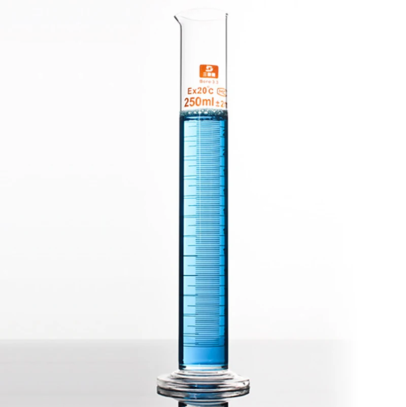 Lab Supplies  Borosilicate Glass Graduated Measuring Cylinders  Precise Safe Durable Graduated Cylinders with Round Base