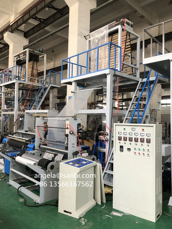Cheap price One layer blown plastic film extrusion machine T-shirt bag film blowing machine for sale