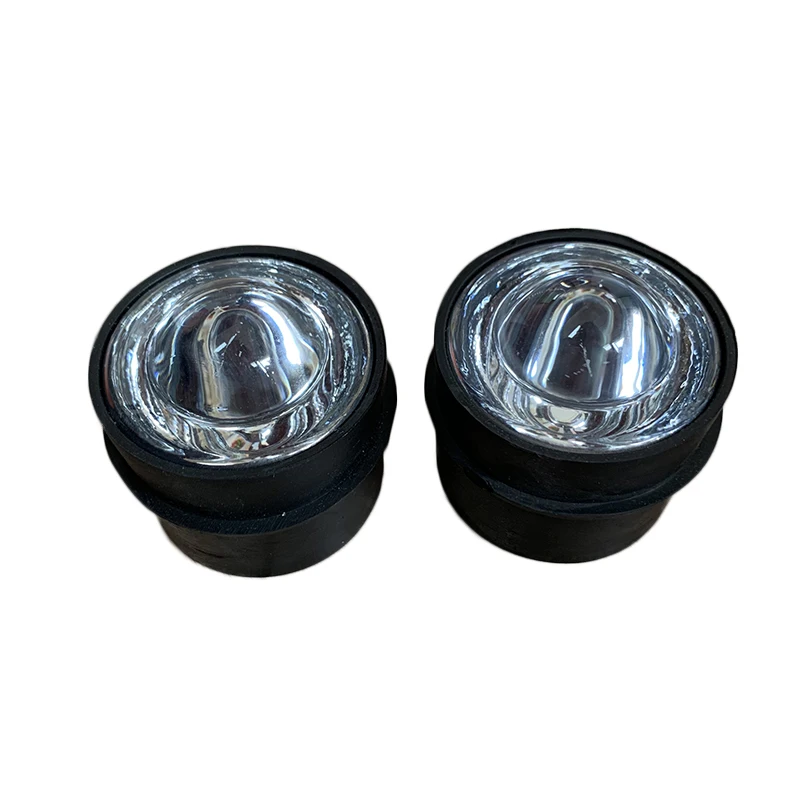 Cat eye glass road stud with rubber shell