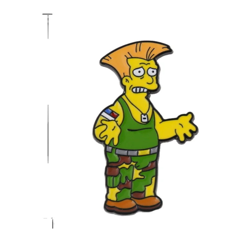 Hot sale Custom Hard Enamel PinSimpsons Lapel Pin Metal Badge  Simpsons Enamel Pin