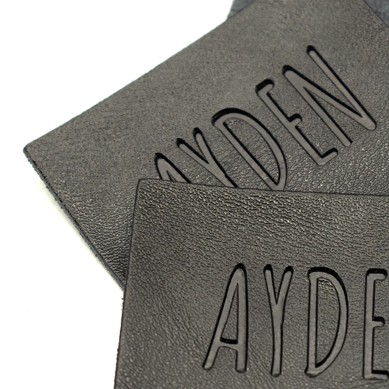 Fashionable real leather  patch good handle genuine leather label for garment