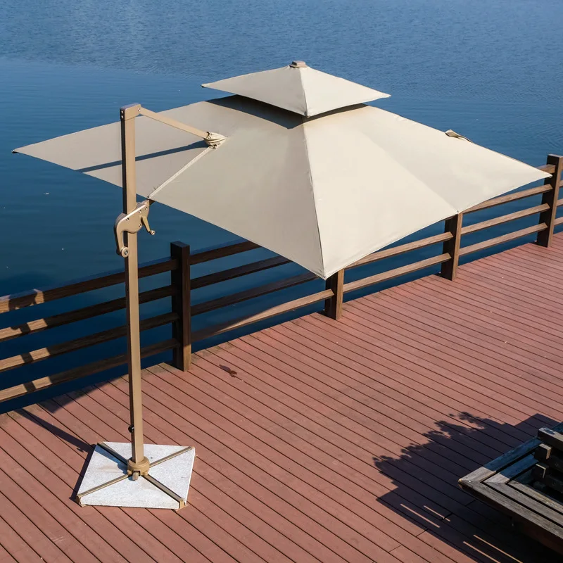 New Deign Outdoor Sun LED Light Patio roma parasol Roman umbrella For Garden Shading