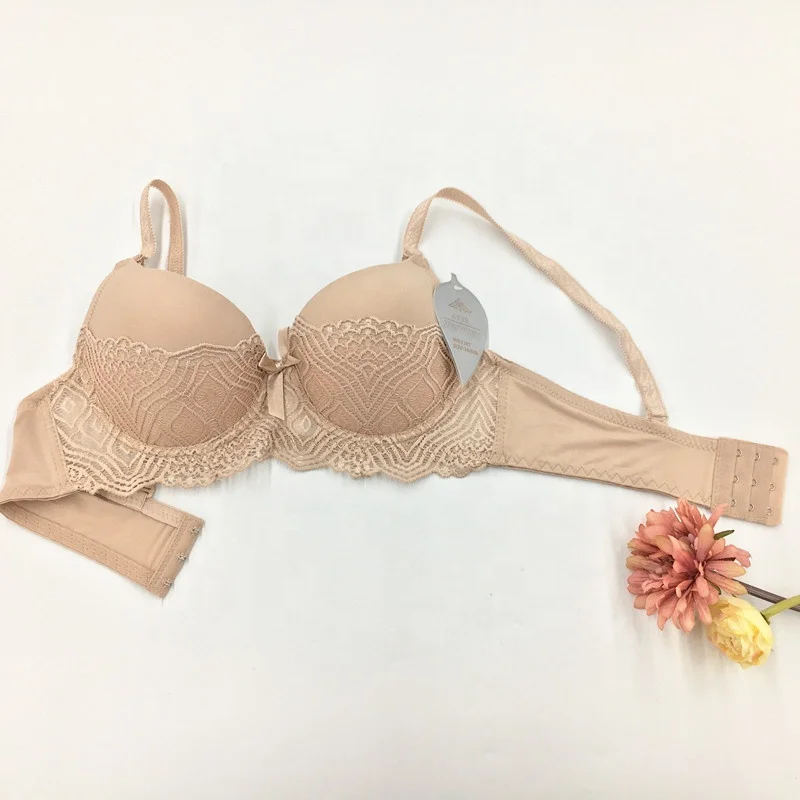 New style breathable full cup fancy bra padded push up high quality bra for women