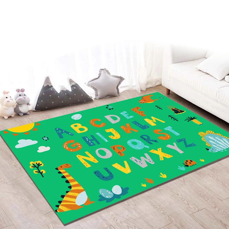 
Baby Kids Play Mat Cotton Crawling Cushion, Kids Room Rug Floor Gym, Non-Toxic Non-Slip Washable Reversible Room Decor Floor Rug 
