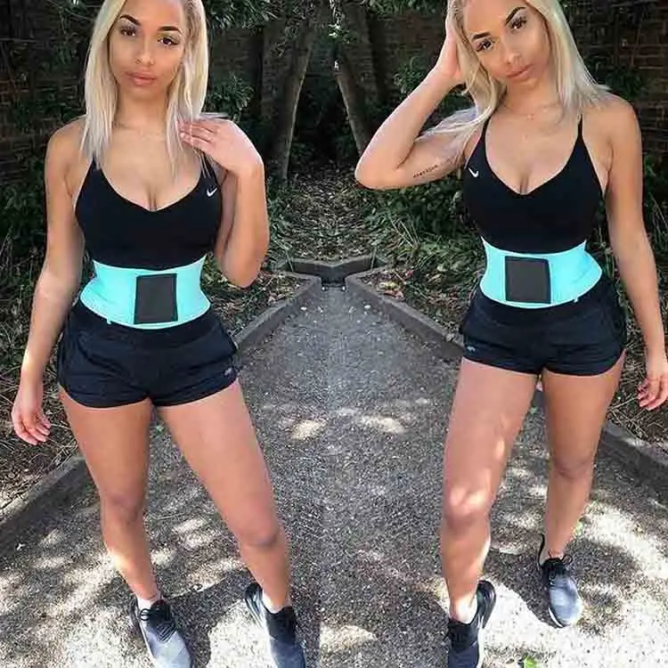 in stock Rear Plastic Support Bone Is Detachable Women Waist Trimmer Slimming Blue Belt