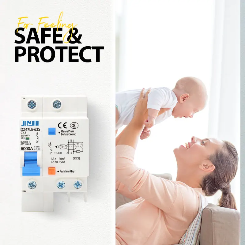 ODM OEM 1P+N 6A 10A 16A 20A 25A 32A RCD Circuit Breaker RCCB Residual Current Circuit Breaker With CE Certificate