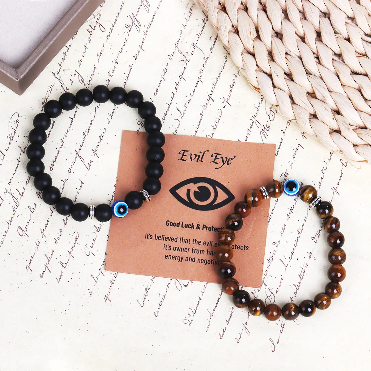 Wholesale tiger eye bracelet for men evil minimalistic eye summer products under 2 dollar  natural stone bead jewelry bracelets
