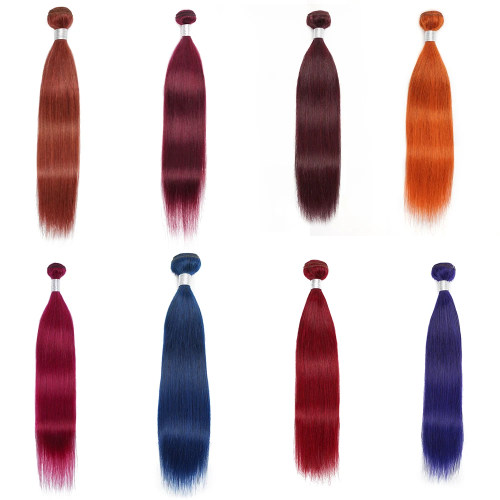 Ombre Ginger 99J #33 Color Human Hair Bundles Wholesale Brazilian Virgin Cuticle Aligned Hair Bundles Colored Human Hair Weave