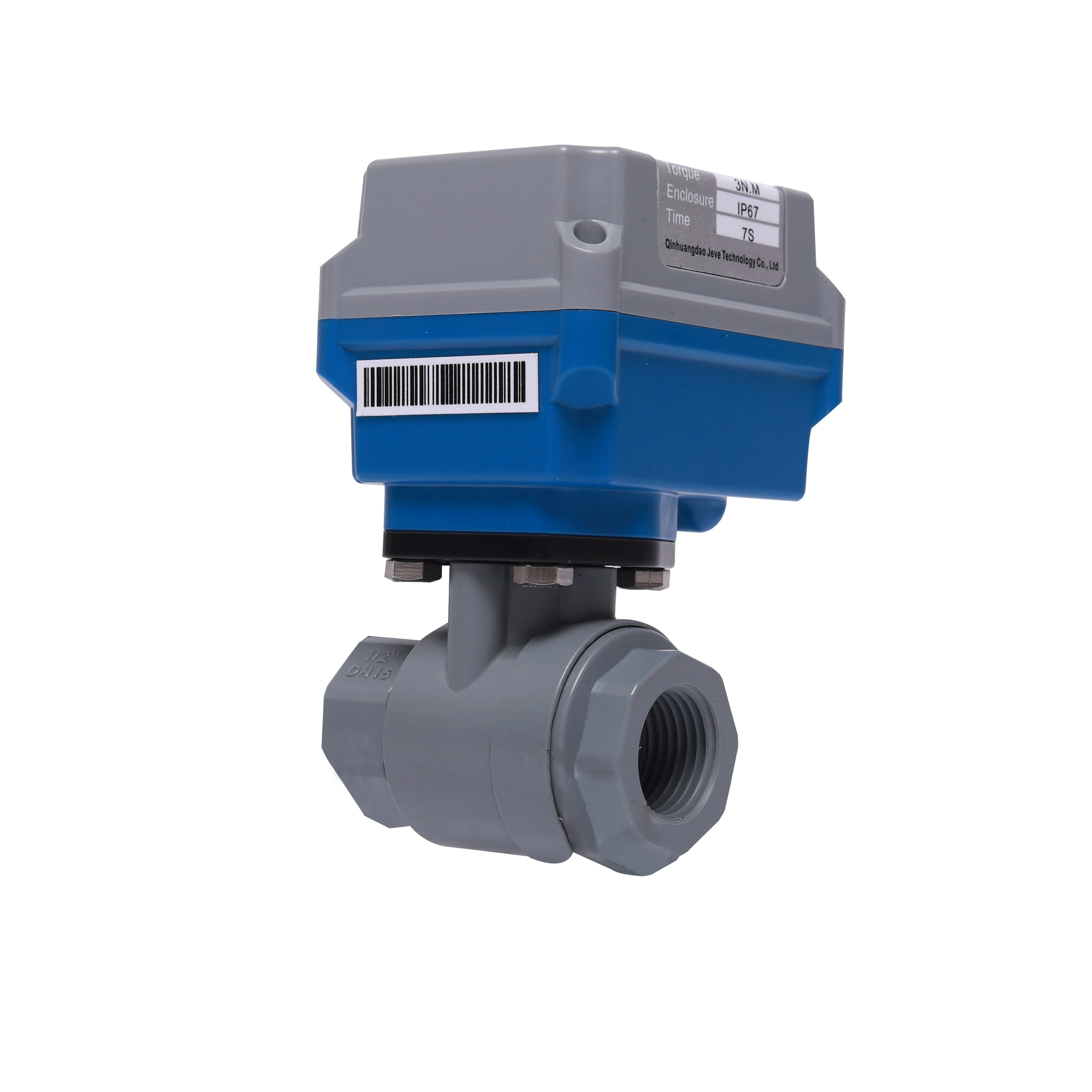 DN15-DN25 Three lines and one control AC220V/DC 24V  CPVC EPDM mini electric water 2way ball valve