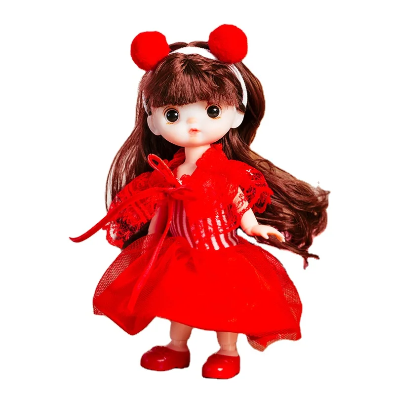 2023 Factory Supplied Cheap Price High Quality Party Gift Kids Birthday Gifts 1/12 Scale Mini Doll With Exquisite Doll Dress
