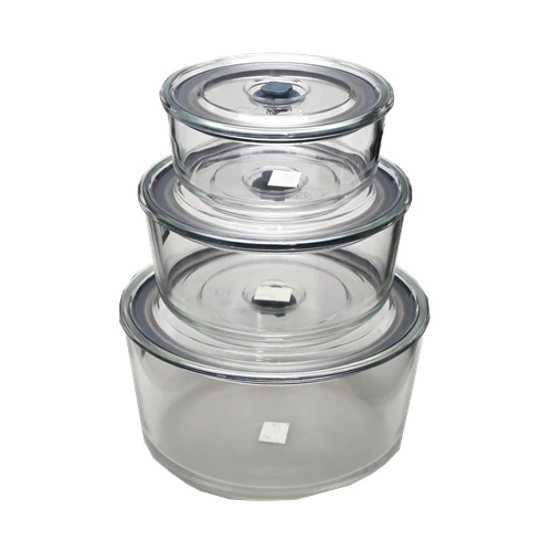Food preservation borosilicate glass vacuum food container set