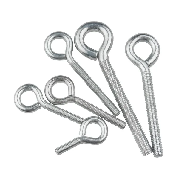 Fastener hook High Strength 304 316 Stainless Steel Close Ring Zinc Closed Hook Sheep Horn Eye Bolt