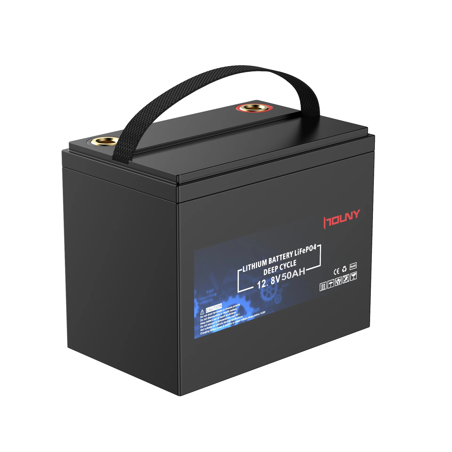 Houny deep cycle 12.8v 25.6v  lithium ion battery bms 12V 24v 50Ah 100ah 200ah 300ah lifepo4 battery pack for solar inverter UPS
