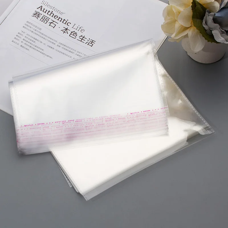 
Self Sealing Opp Bag Transparent Plastic High Clear Clothing Product Packaging Multi Size Stock and Customization 