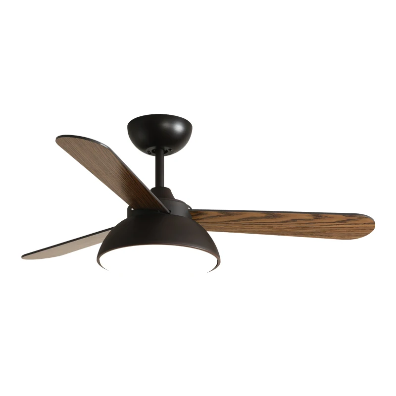 European Luxury  Living room Air cooling Frequency Mute Energy saving Modern Pure copper 3 Blades Ceiling fan with LED light