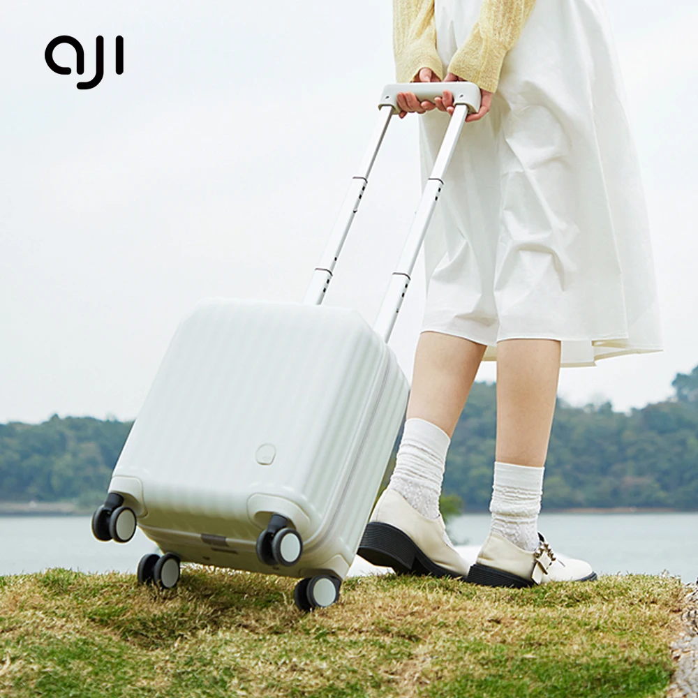 Aji Lightweight Trolley Bag PC Hardside Mini Luggage with Spinner Wheels Carry-On 14 Inch Checked In Suitcase