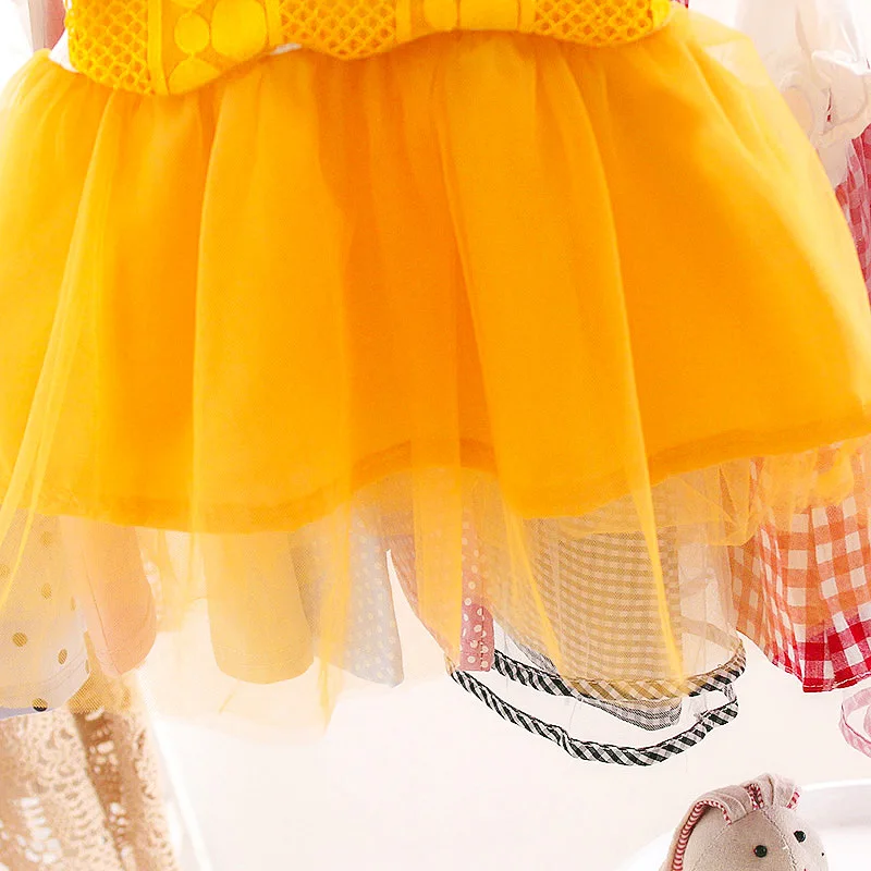 kids pettiskirt 2019 Korean version summer short-sleeved mesh baby princess children new girl dress