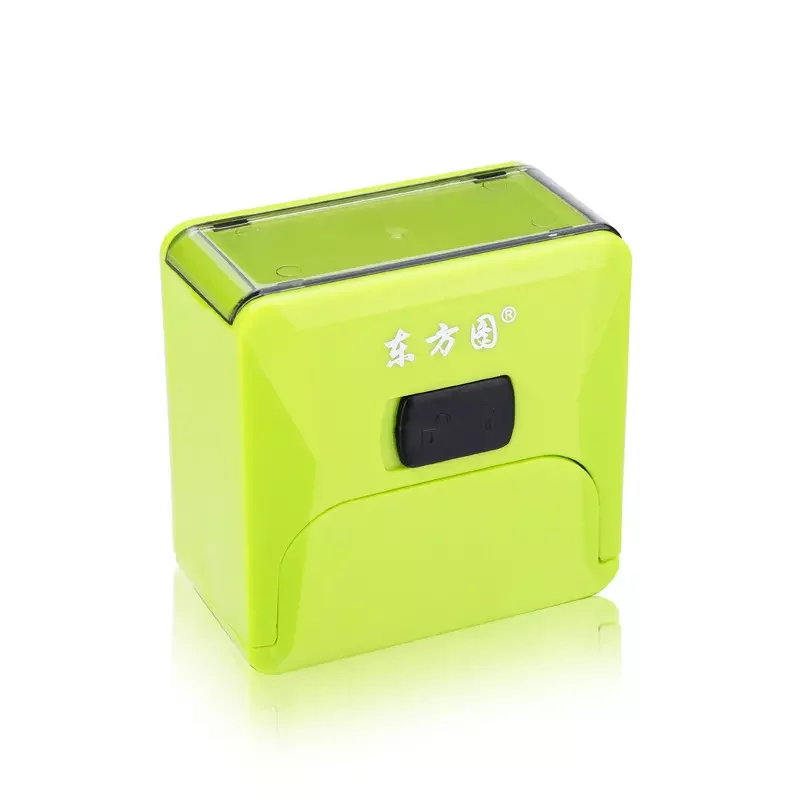 Best price portable 38*14mm rubber Stamp printer office self-inking stamp for Textile pre-inked flash stamp holder.