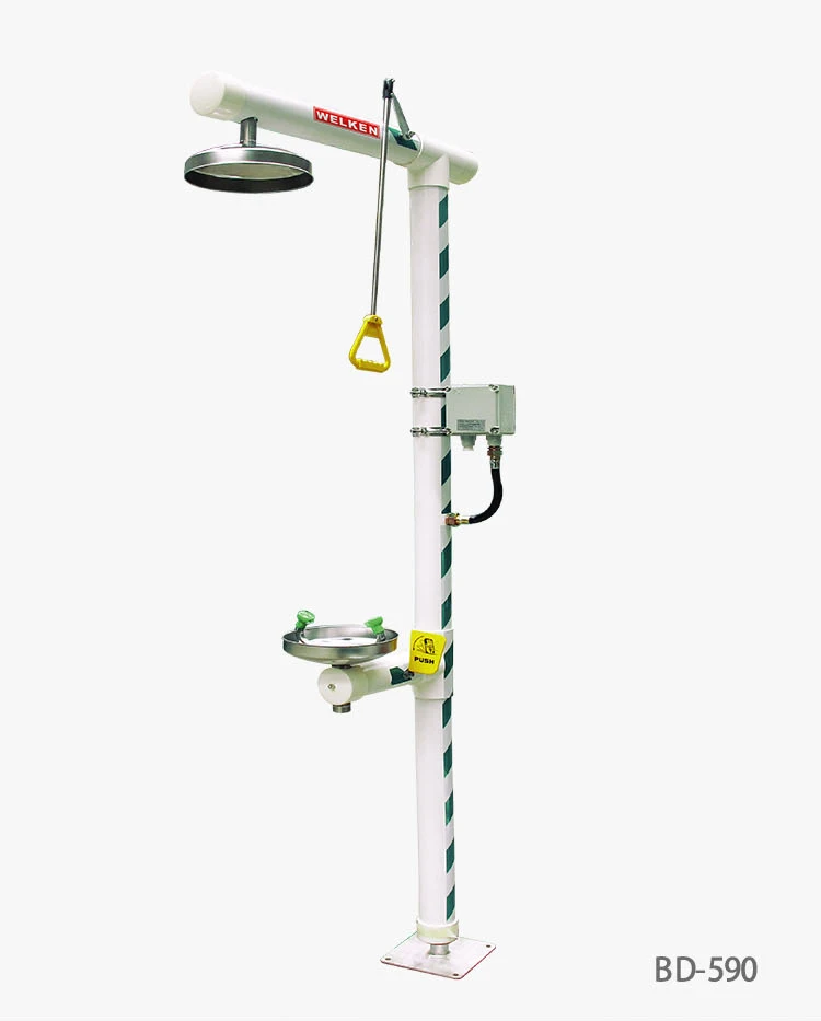 New type explosion proof with freeze protection emergency eyewash shower combination station