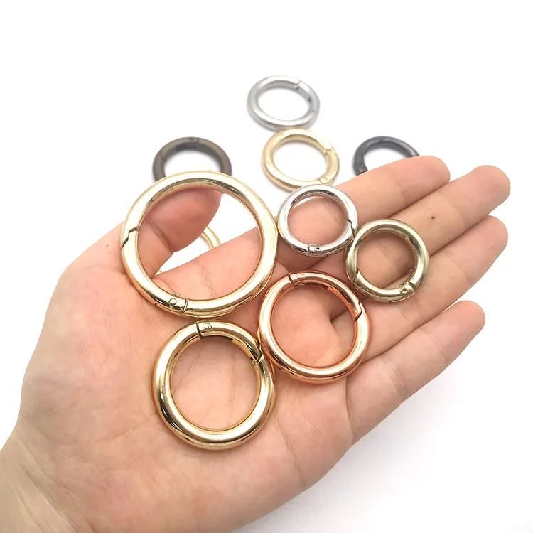YYX Metal Hook Custom Key Carabiner Round Metal Carabiner Keyring Keychain Gold Carabiner