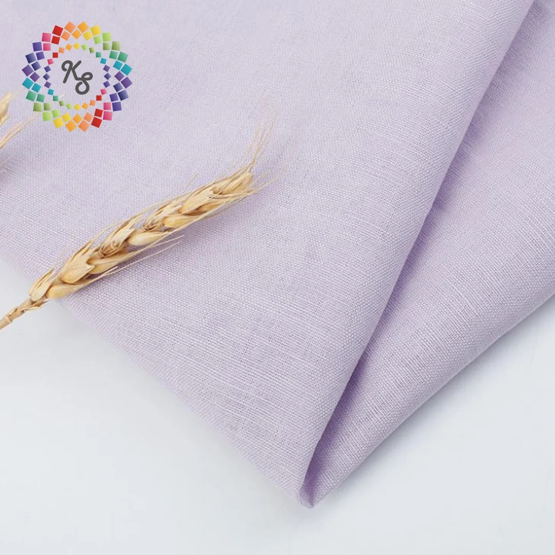 Hot Sale High Quality 55% Linen 45% Cotton Blend Fabric For Home Textile