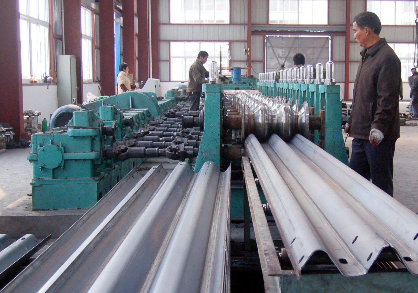 High-performance Custom Automatic Guardrail Post Roll Forming Machine With Welded Structural Steel