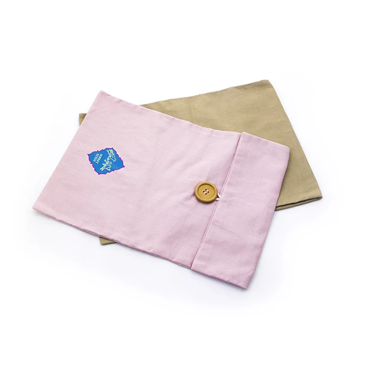 Eco Friendly Custom Logo Muslin Envelope Gift Packing Cotton Flap Envelope Dust Underwear Bag
