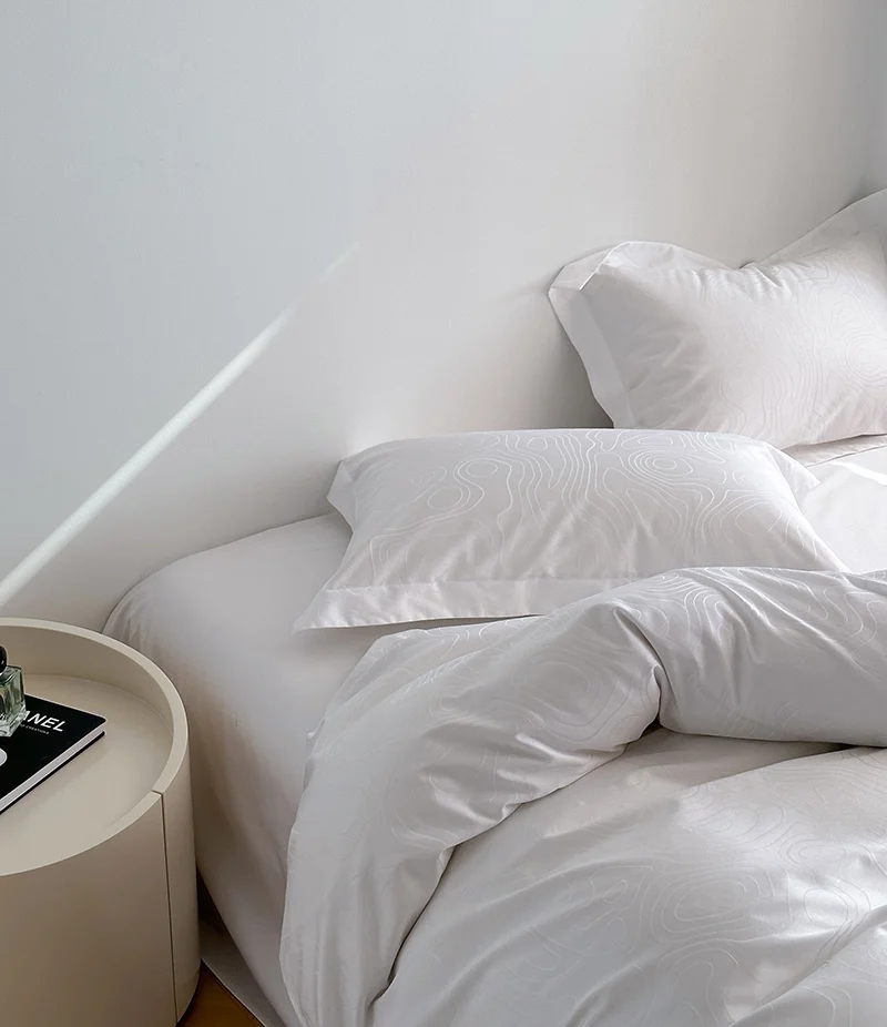 SANHOO оптовая продажа 4 шт. пододеяльник для отеля постельное белье из чистого хлопка 300 белая простыня