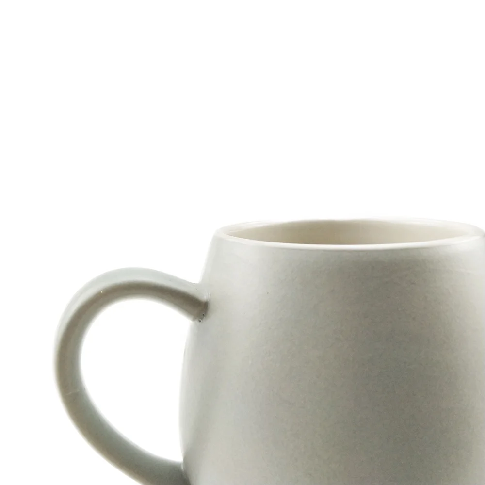 Wholesale Custom Logo Stoneware Matte Light Grey Personalized Sublimation Mug