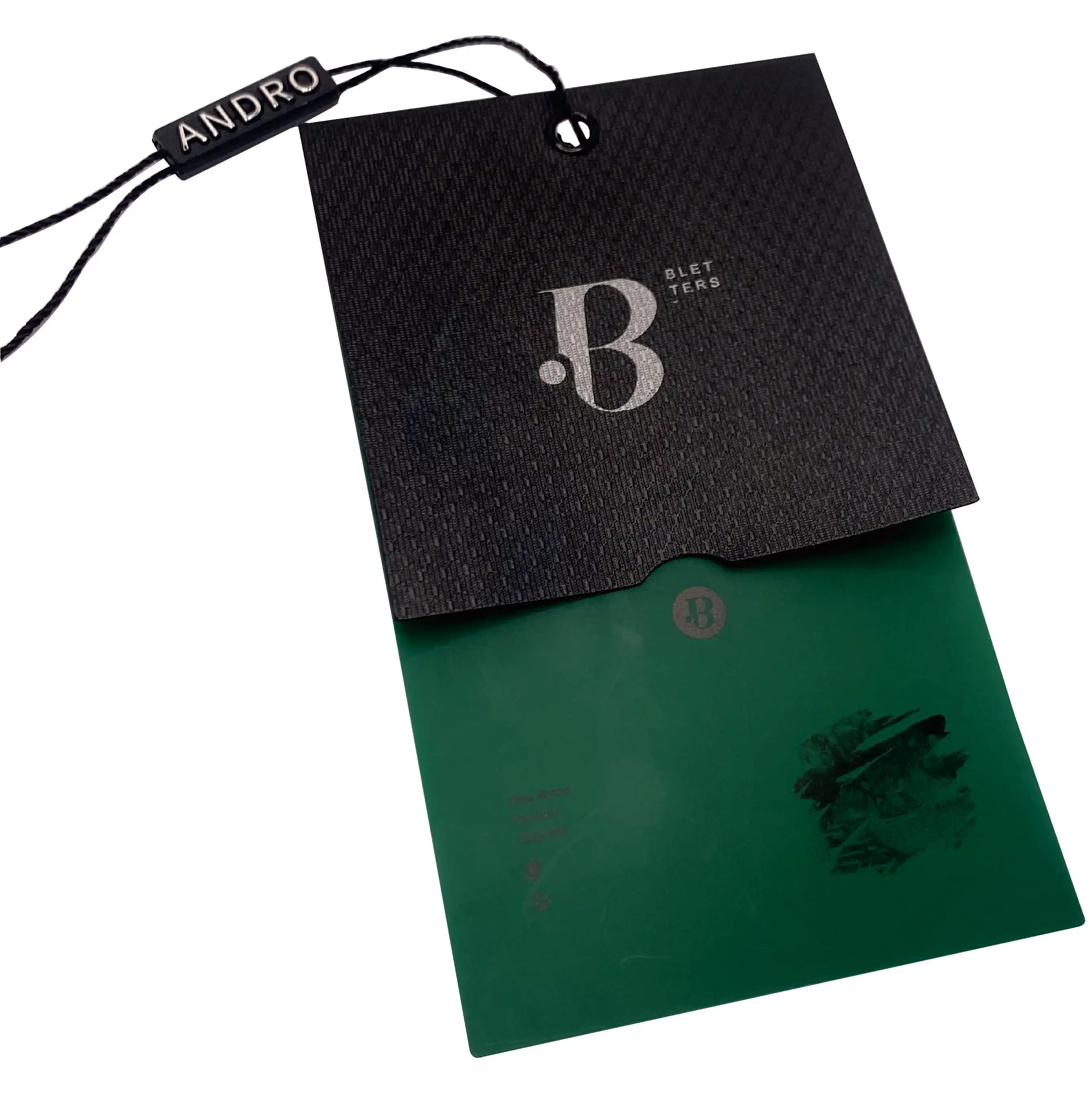 Custom Cardboard Paper Garment Hangtags with String and Barcode Clothing Labels with Own Logo Hangtags for Clothing