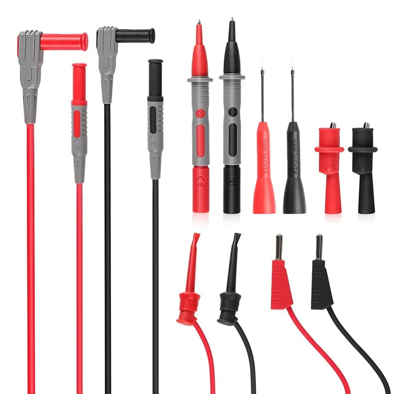 Щупы с зажимами типа «крокодил», тестовые щупы с зажимом-крючком, многофункциональный мультиметр, 4 мм, вилка типа «банан», набор тестовых проводов