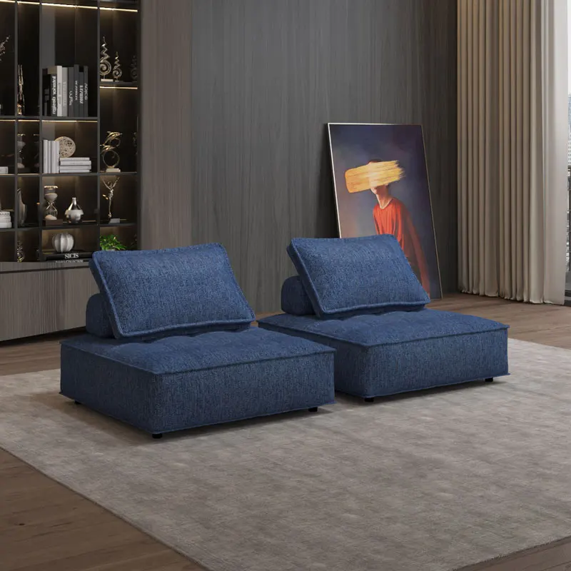 Drop shipping White Cotton Linen Factory Direct Selling Modular Sectional Sofa Free Combination For Apartment Living Room