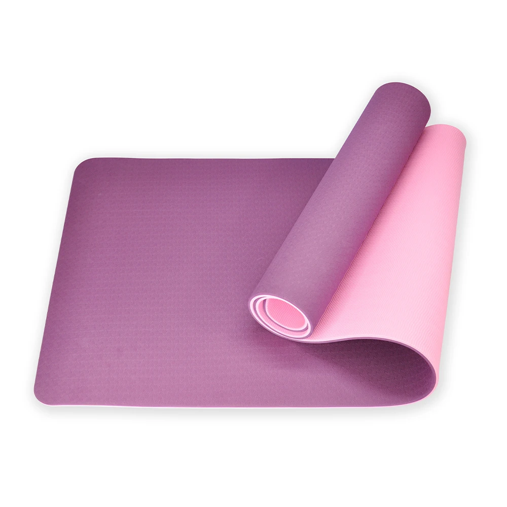 
double Layer home made fitness TPE eco-friendly sports Yoga mat 