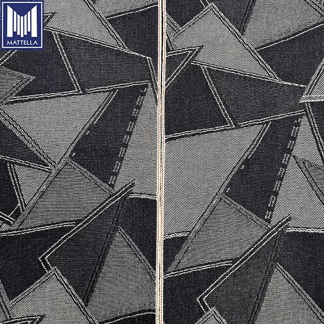 Japanese Style Vintage Raw 100% Cotton 12.5OZ Medium Weight Jacquard Weaving Jeans Pants Jackets Selvedge Denim Fabric