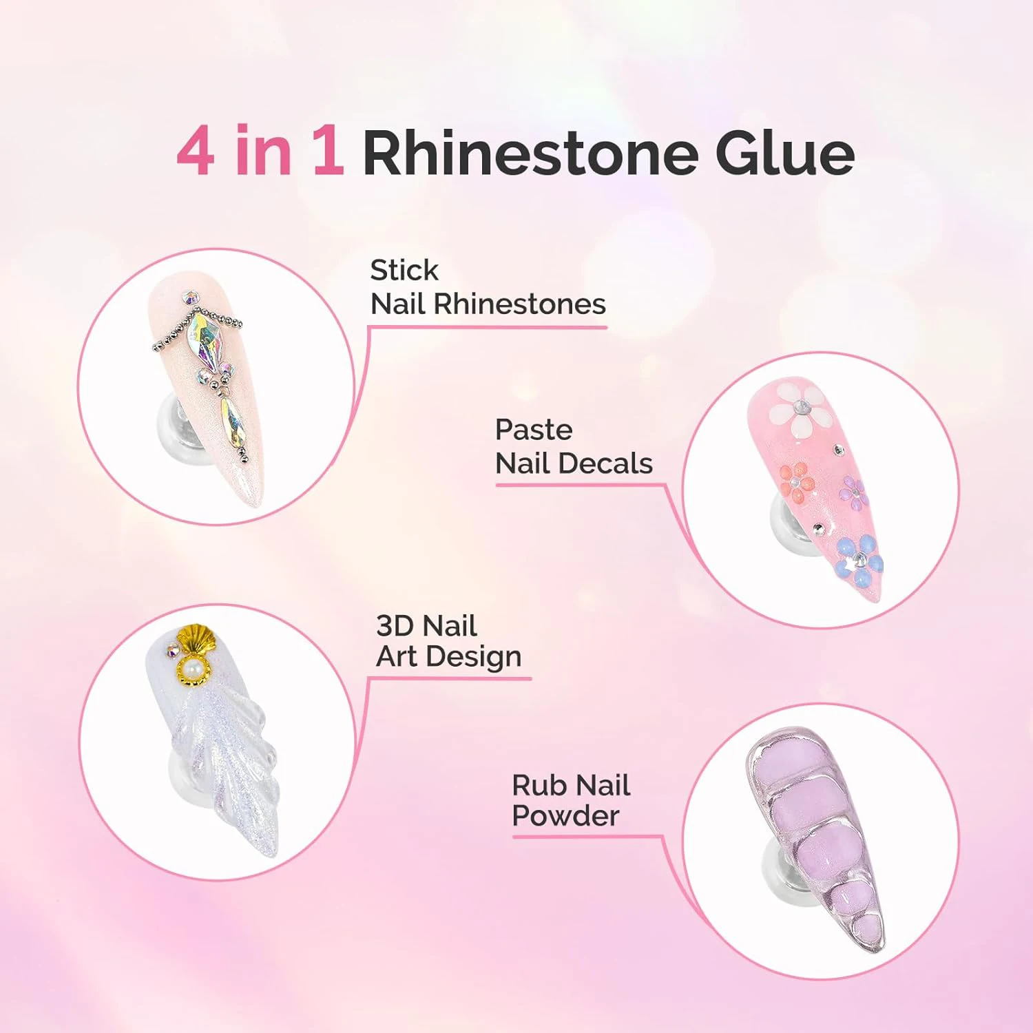 Wholesale Strong Nail Art Glue Diamond Jewelry Thickening Edge Sealing Caulking Excellent Adhesion Shop Special Nail Polish Glue