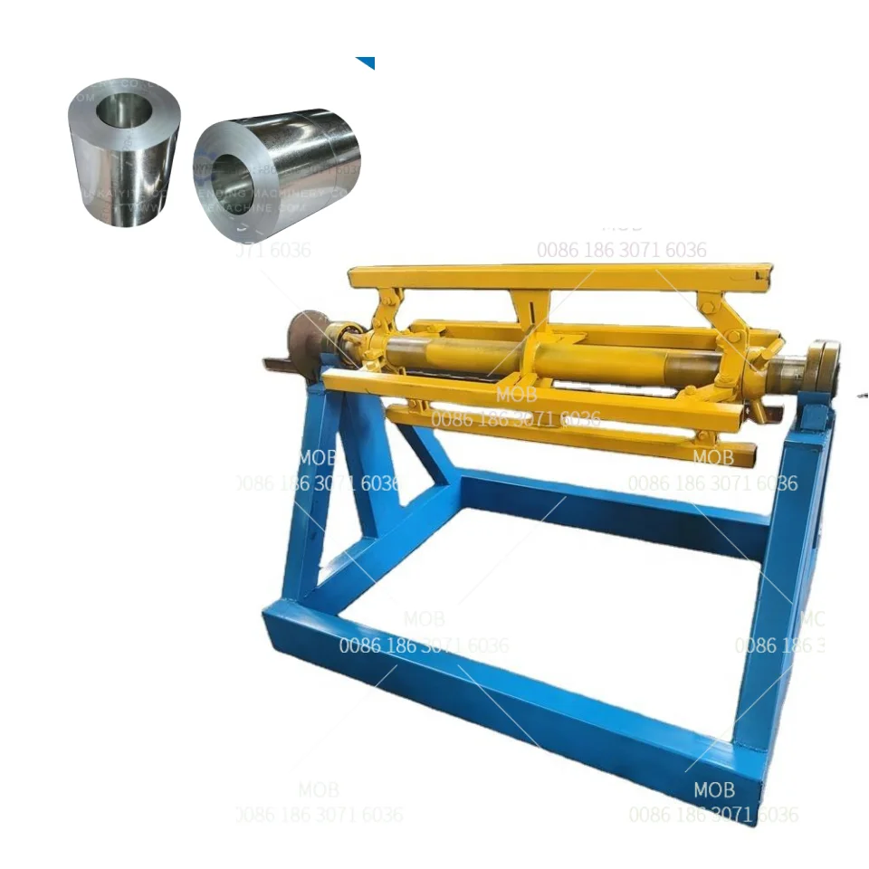 Unwind Shaft Metal Steel Coil Single Mandrel Uncoiler Manual Decoiler For Punch Press