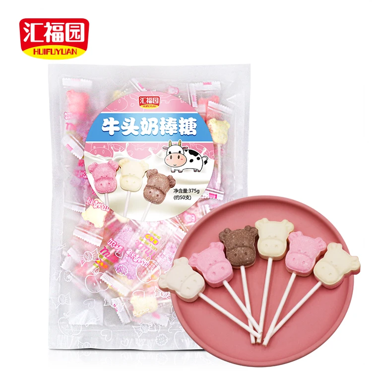 
Colorful fruit flavor cow shape hard pressed candy sweet snack 