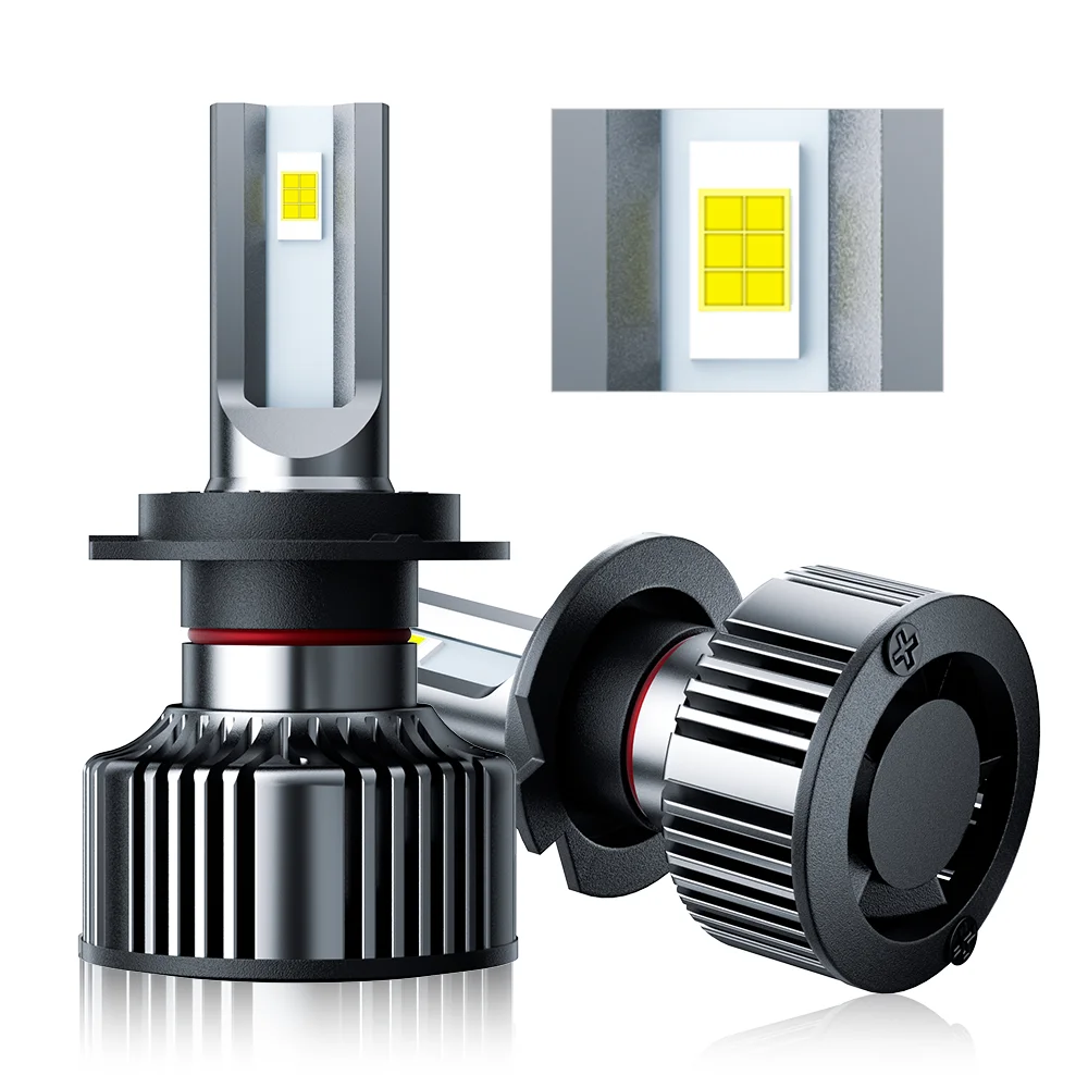 Auto Parts LED 3570 Chip LED head light with fan H1 H3 H7 H11 H13 880 9005 9006 9007 9012 16000lm led headlight bulb H4