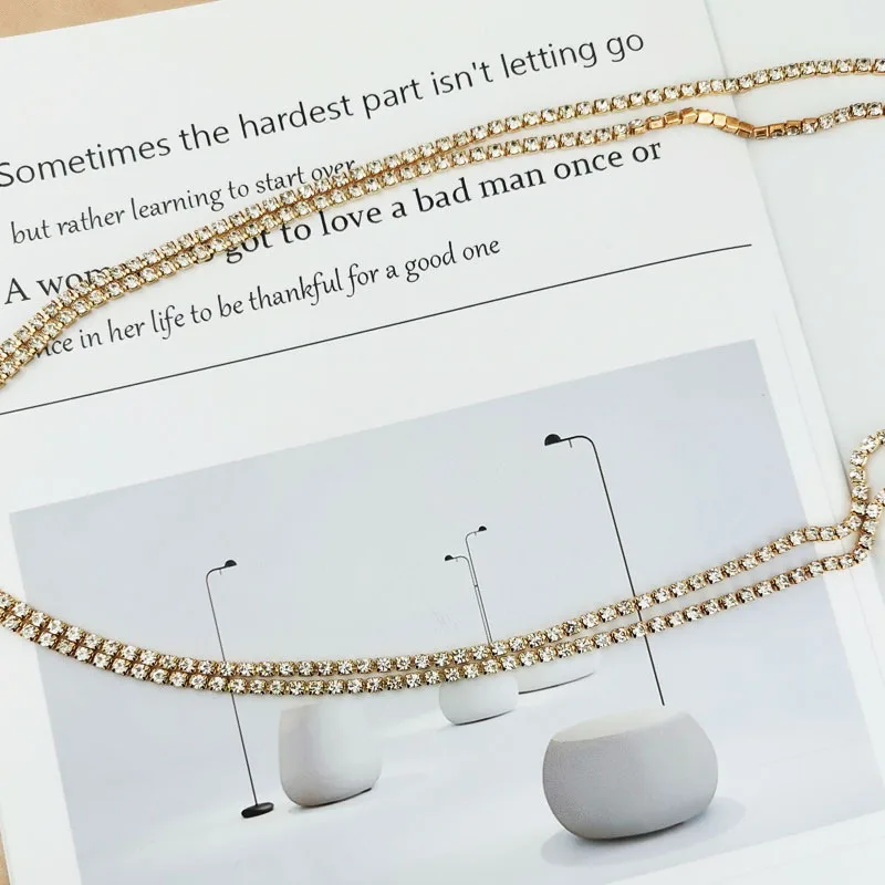 SSeeSY ODM OEM Wholesale Custom rhinestone luxury charms gold plated belly waist chain sexy fashion jewelry body chain