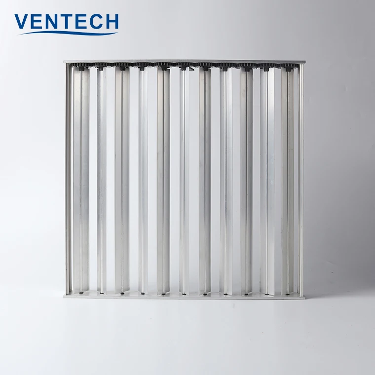 Ventilation aluminum opposed blade damper square 4 way diffuser gear damper