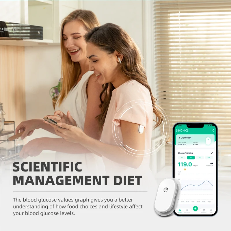 Blood glucose Meter ,Real-time data transfer intelligent continuous glucose analyzer