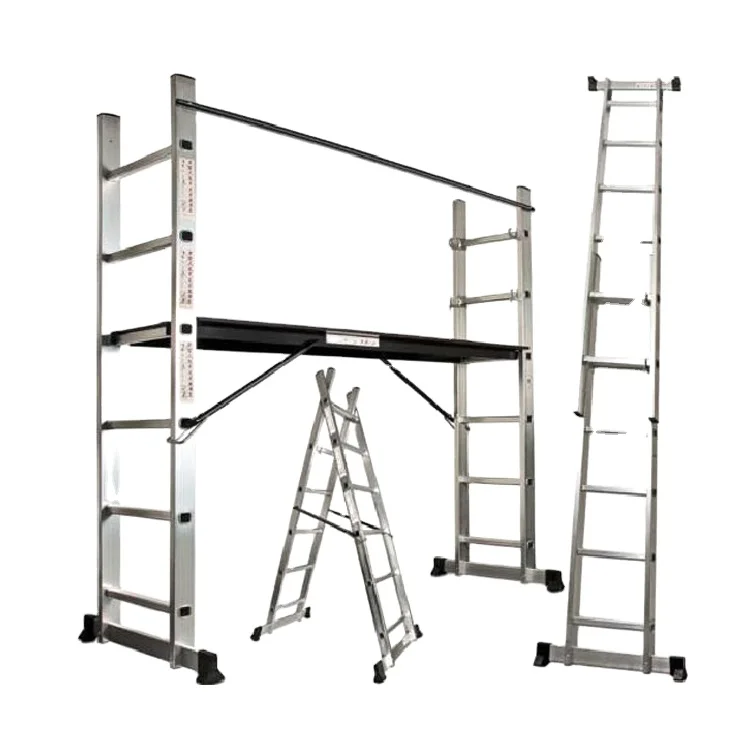 Aluminum alloy multifunctional ladder simple scaffolding mobile workbench ladder rack