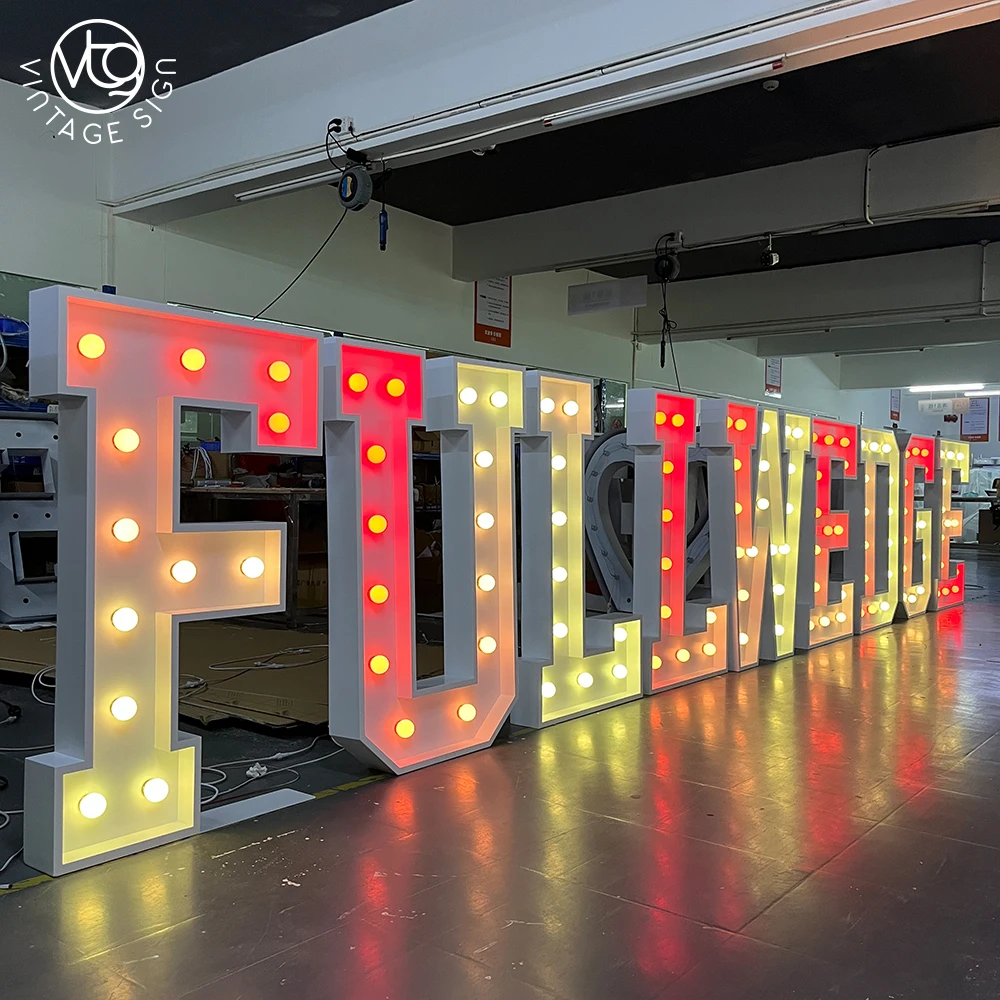 4ft RGB Marquee Letter Sign Metal Wedding Marquee Letters With Factory Prices
