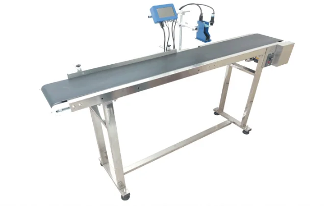 Perfect Laser Inkjet Label Bag Printer Continuous Expiry Date Lot Number Thermal CIJ Printing Machine With Conveyor Belt