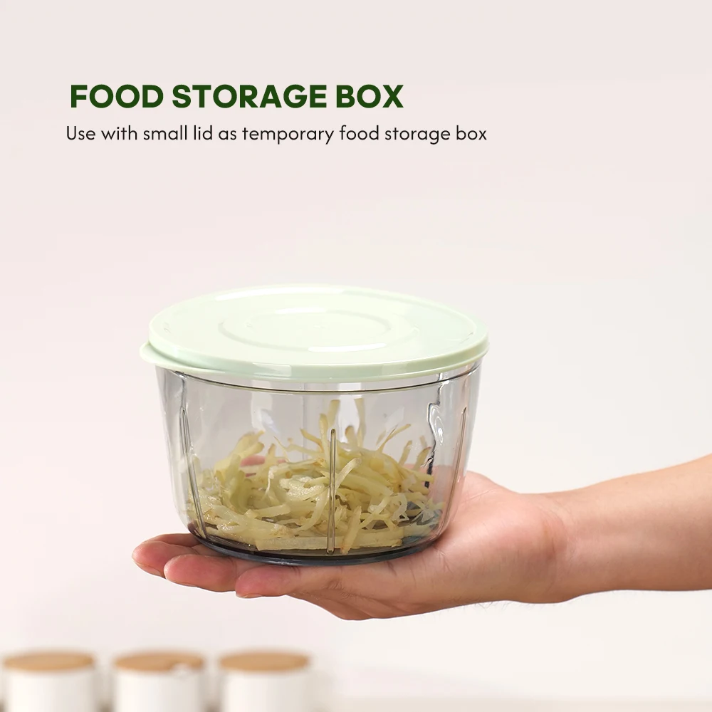 Kitchen Accessory Home Use Plastic Kitchen Mini 3 Blades Meat Grinder Hand Pull Speedy Food Garlic Press Chopper