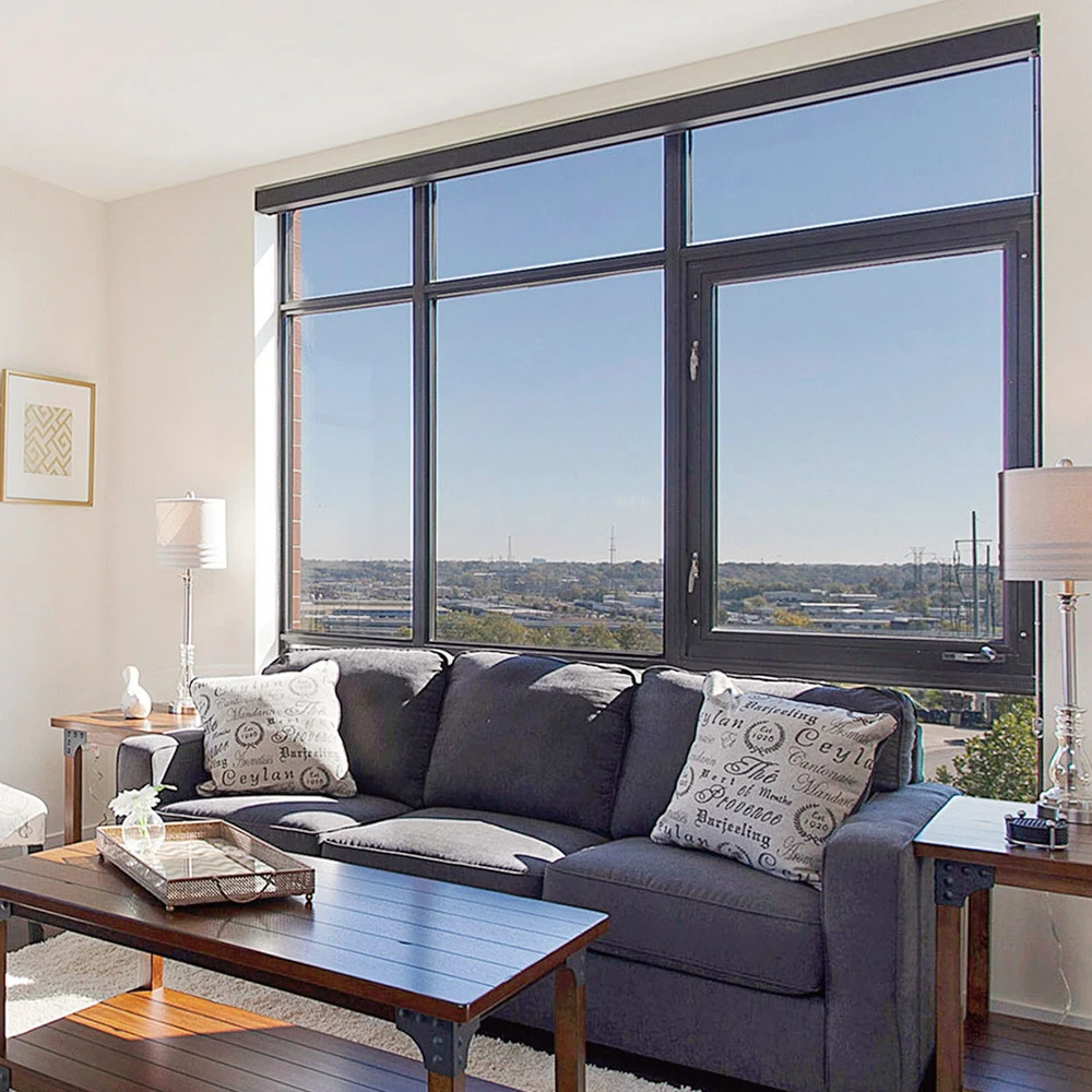 Professional Design Customizable Double Glazed Window Aluminium Casement Windows With Screen