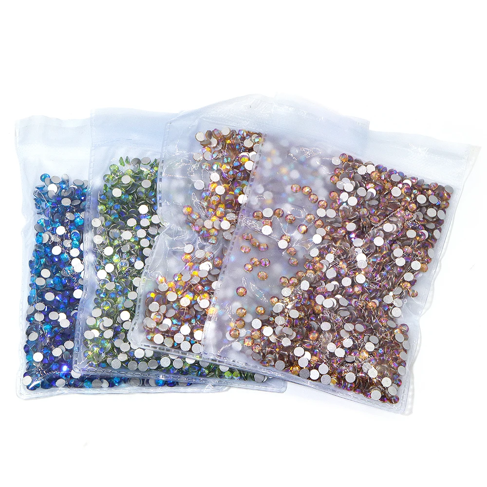 Bling Crystal High Quality Glass Nail Art Crystal Diamond Shaped Flat Foil Back Rhinestone