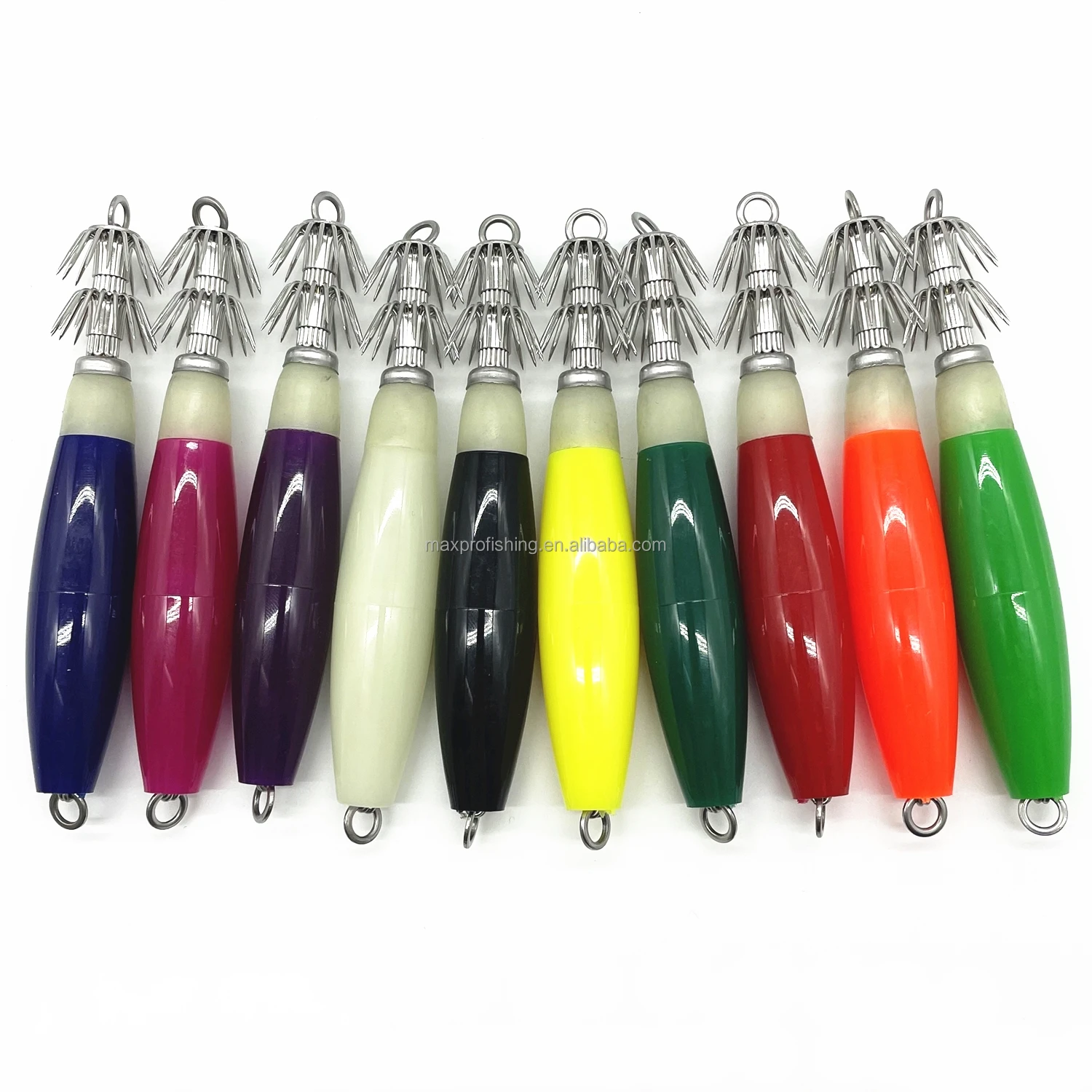 Wholesale Double Saltwater Automatic Umbrella Luminous Commercial Fishing Squid Jig